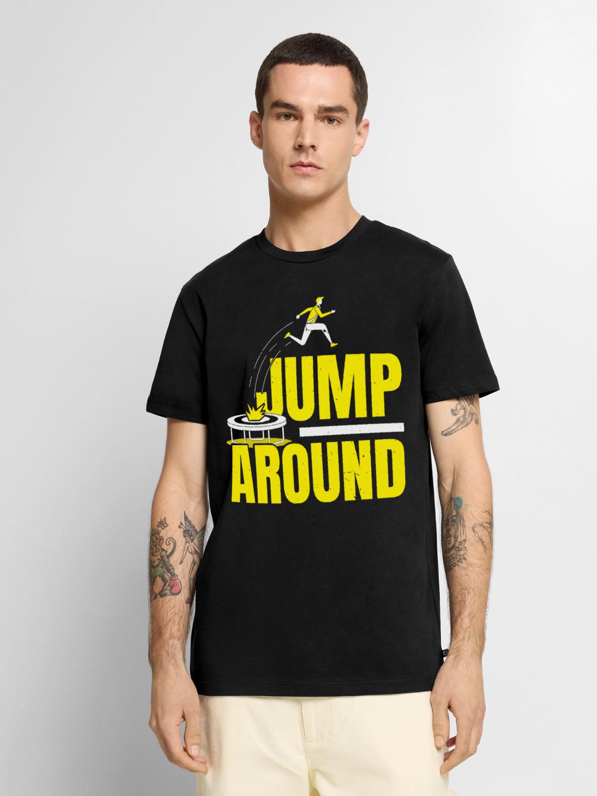 Trampolinspringen Trampolin Trampolin Trampolinspr - Männer Premium Bio T-Shirt - Schwarz - Vorne - Nico (187cm)