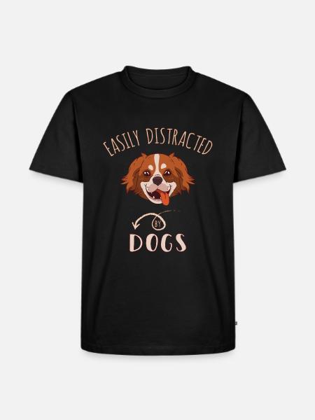 Easily Distracted By Dogs - Men's Premium Organic T-Shirt - black