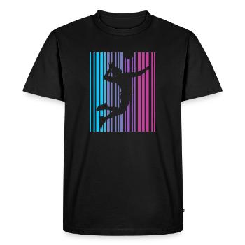 Volleyball Retro Volleyballspieler Volleyballer - Männer Premium Bio T-Shirt - Schwarz - Vorne - Nico (187cm)