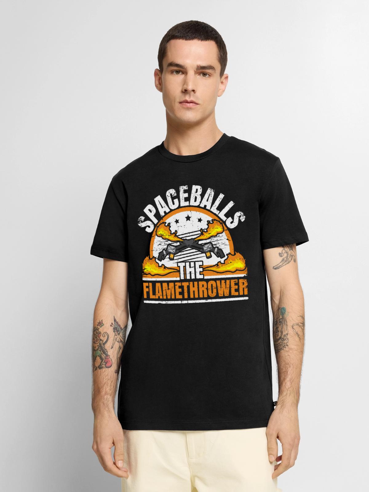 Flammenwerfer Geliebte Flammenwerfer Hot Burn - Männer Premium Bio T-Shirt - Schwarz - Vorne - Nico (187cm)