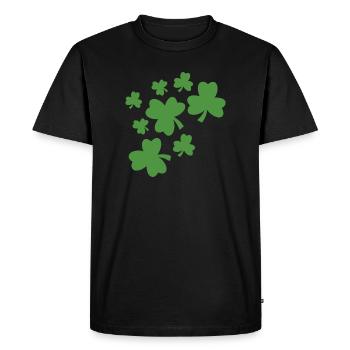 Kleeblatt - Männer Premium Bio T-Shirt - Schwarz - Vorne - Nico (187cm)