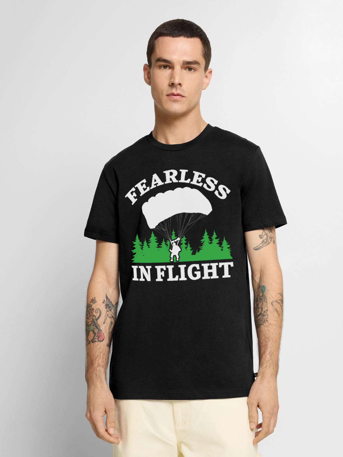 Fallschirmjäger Fallschirmspringen Fallschirmsprin - Männer Premium Bio T-Shirt - Schwarz - Vorne - Nico (187cm)