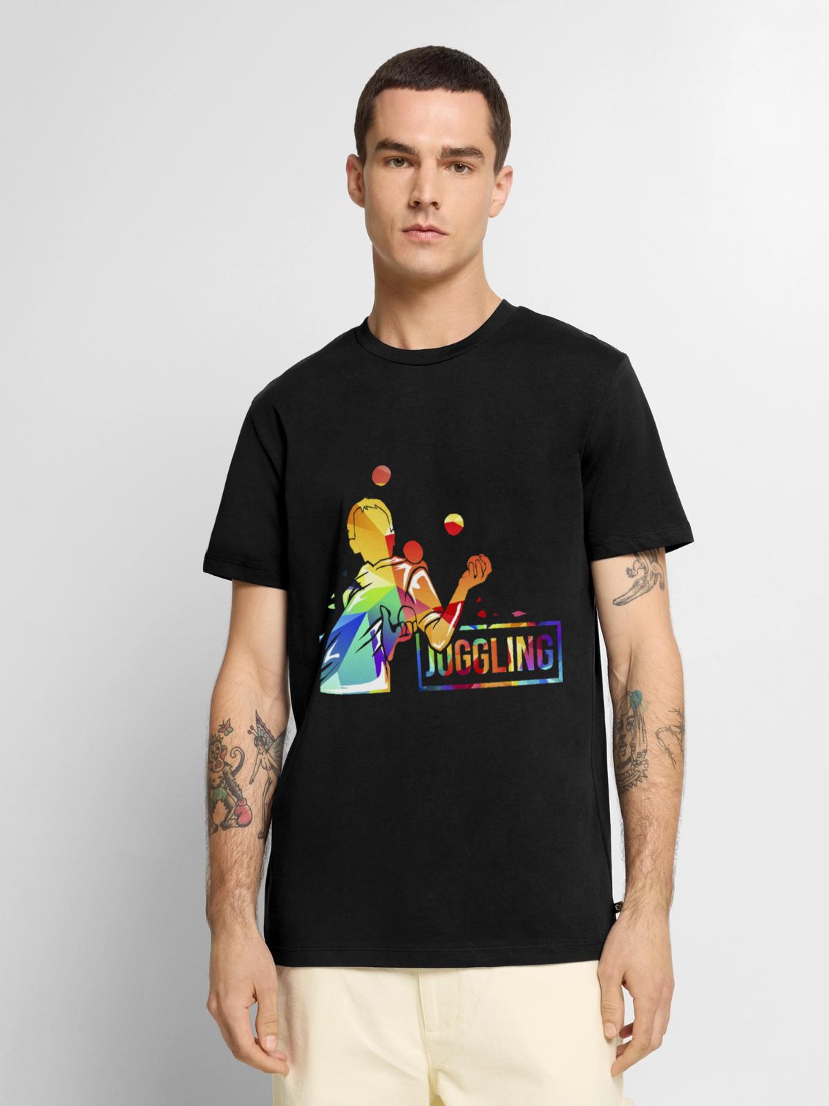Geschickter Jongleur Zirkusnummer - Männer Premium Bio T-Shirt - Schwarz - Vorne - Nico (187cm)