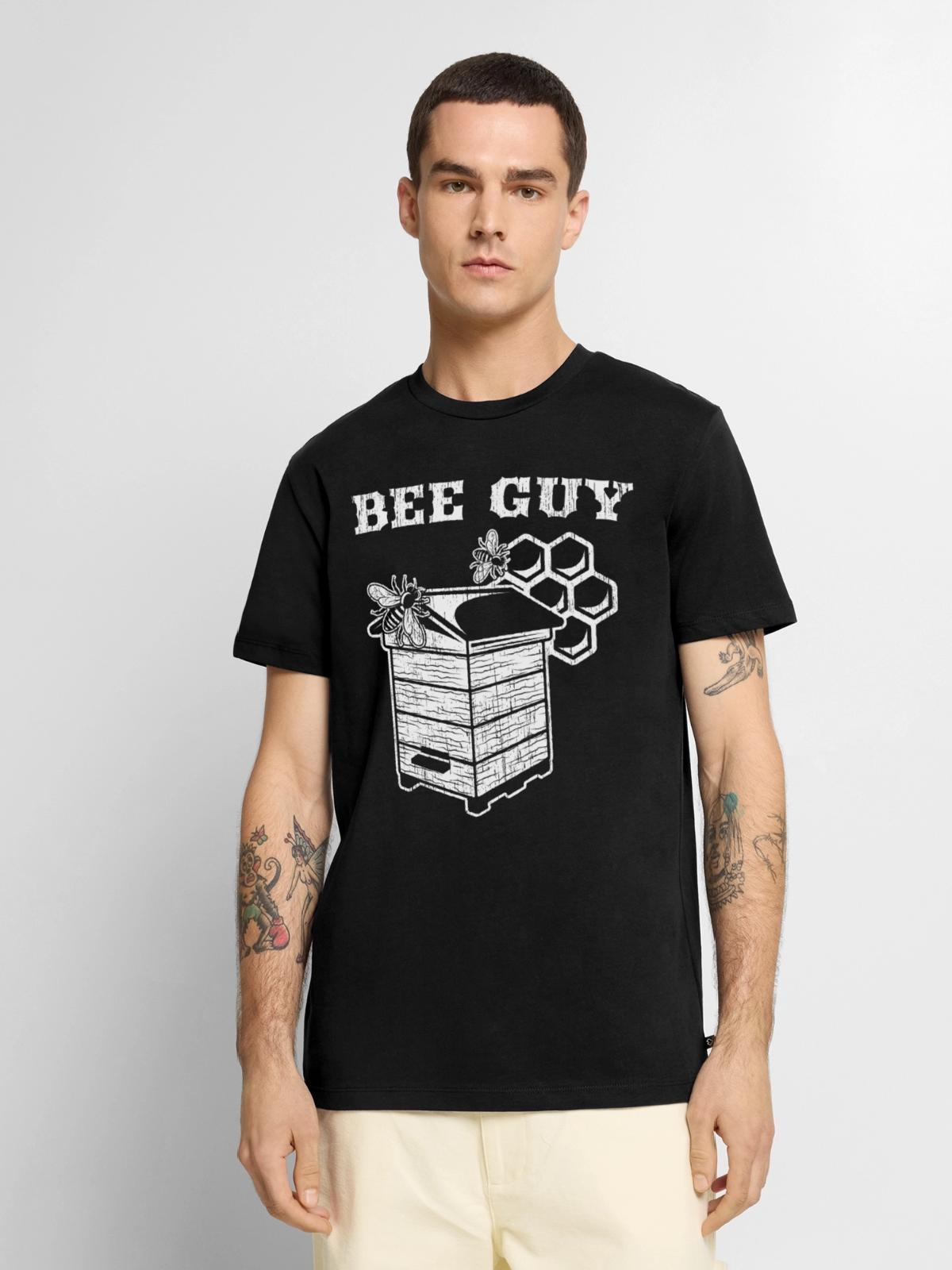 Imker Bienenstock - Männer Premium Bio T-Shirt - Schwarz - Vorne - Nico (187cm)