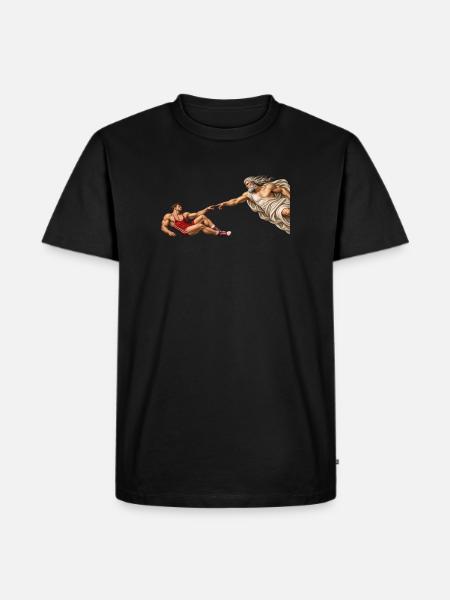 Die Erschaffung des Ringers - Männer Premium Bio T-Shirt - Schwarz