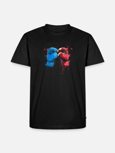 Kickboxhandschuhe Grafik - Männer Premium Bio T-Shirt - Schwarz