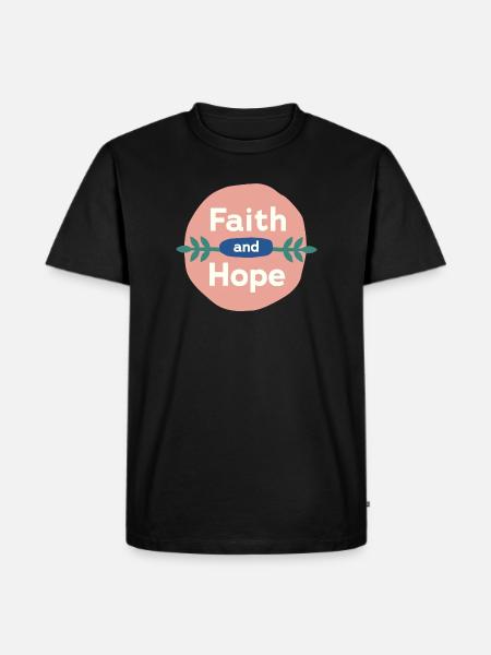 Faith & Hope - Männer Premium Bio T-Shirt - Schwarz