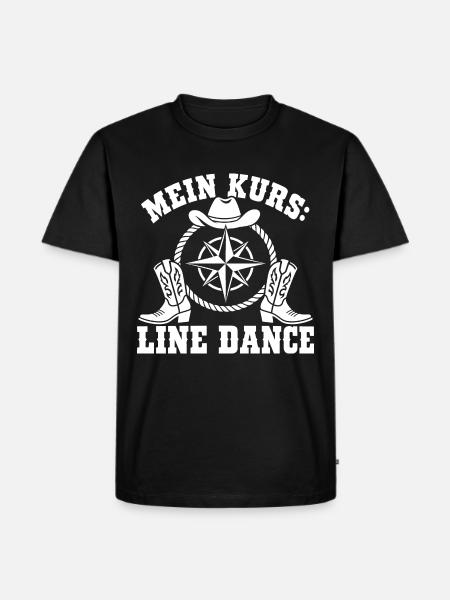 Mein Kurs Line Dance - Männer Premium Bio T-Shirt - Schwarz