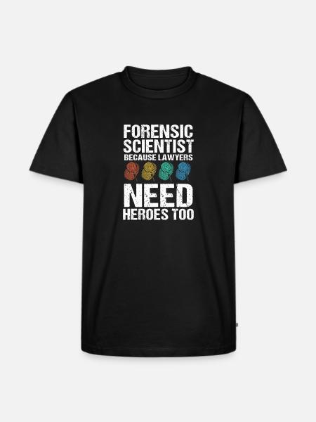 Forensik Forensiker Rechtsmedizin - Männer Premium Bio T-Shirt - Schwarz