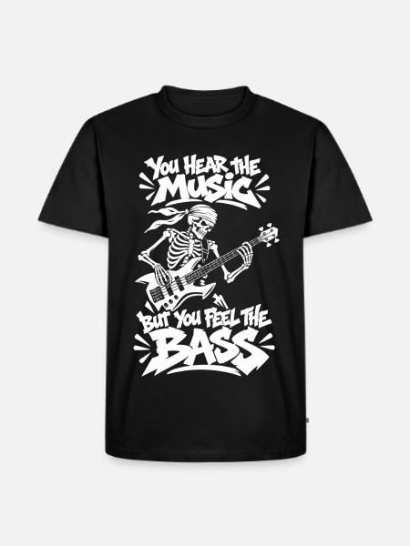 Feel The Bass - Männer Premium Bio T-Shirt - Schwarz