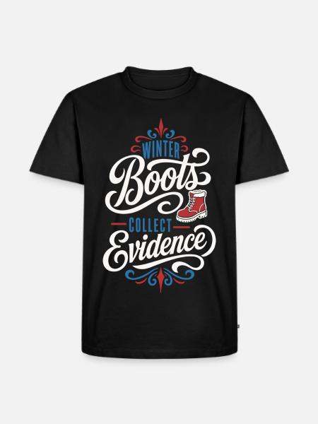Winterstiefel – Winter Boots Collect Evidence - Männer Premium Bio T-Shirt - Schwarz