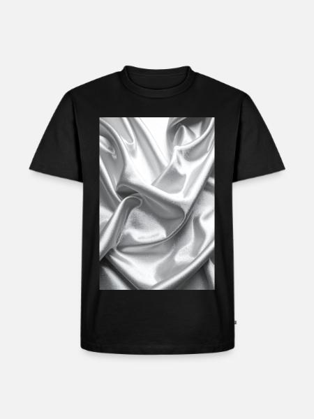Silber Satin Falten - Männer Premium Bio T-Shirt - Schwarz