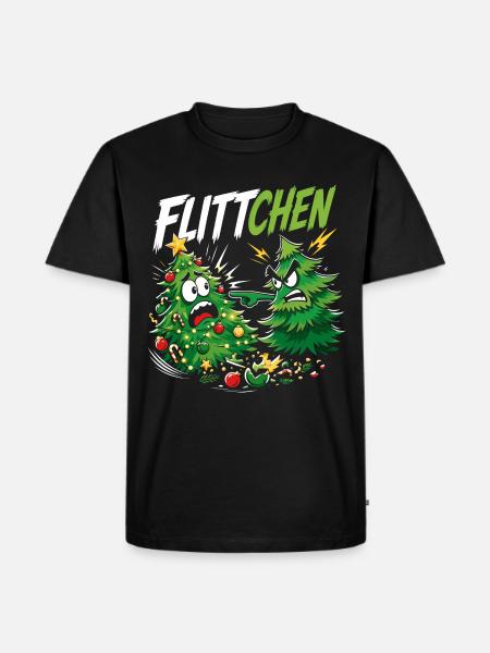 Tannenbäume Lustig Flittchen Spruch - Männer Premium Bio T-Shirt - Schwarz