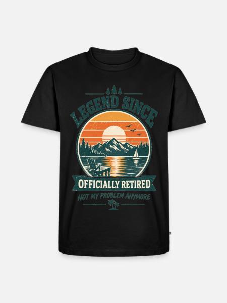 Legende Seit Ruhestand Officially Retired - Männer Premium Bio T-Shirt - Schwarz