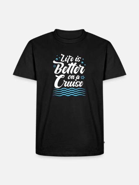 Kreuzfahrtschiff Kreuzfahrt - Männer Premium Bio T-Shirt - Schwarz