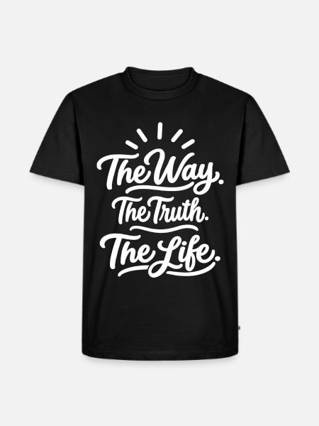 Der Weg Die Wahrheit Das Leben - Männer Premium Bio T-Shirt - Schwarz