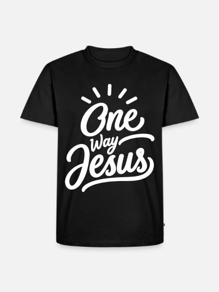 Einweg-Jesus-christlicher Glaube - Männer Premium Bio T-Shirt - Schwarz