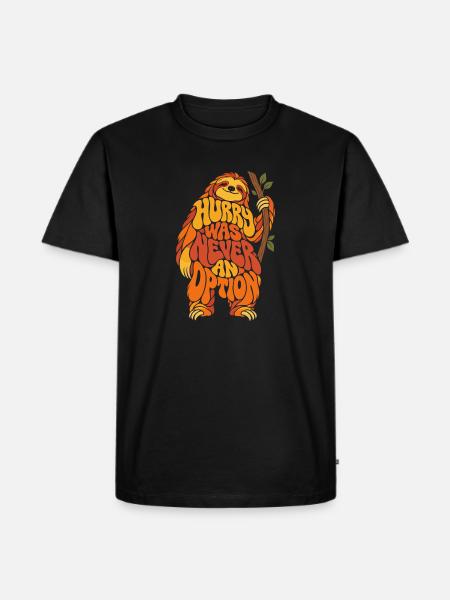 Eile war nie eine Option - Männer Premium Bio T-Shirt - Schwarz