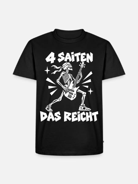 Vier Saiten reichen - Männer Premium Bio T-Shirt - Schwarz