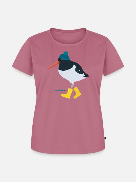 Austernfischer mit Gummistiefeln moin - Frauen Premium Bio T-Shirt - Mauve