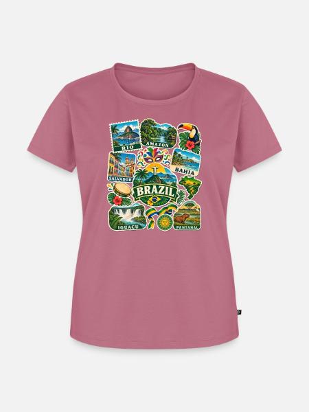 Brasilien Reisesticker - Frauen Premium Bio T-Shirt - Mauve