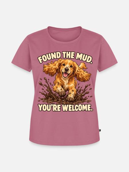 Cocker Spaniel fand den Schlamm - Frauen Premium Bio T-Shirt - Mauve