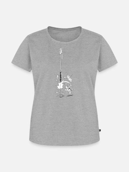 Asterix & Obelix Tchac! - Frauen Premium Bio T-Shirt - Grau meliert