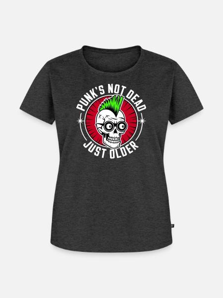 Punk's not dead just older - Frauen Premium Bio T-Shirt - Anthrazit meliert
