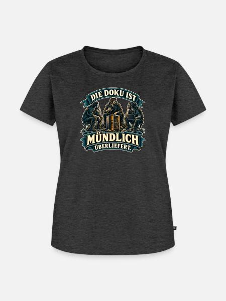 Mündliche IT-Doku - Frauen Premium Bio T-Shirt - Anthrazit meliert