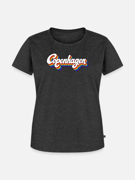 Copenhagen - Denmark - Kopenhagen - Dänemark - Frauen Premium Bio T-Shirt - Anthrazit meliert