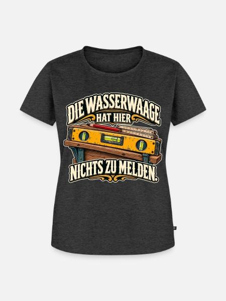 Wasserwaage widerspricht - Frauen Premium Bio T-Shirt - Anthrazit meliert