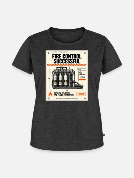 Erfolgreiche Feuerbekämpfung - Frauen Premium Bio T-Shirt - Anthrazit meliert