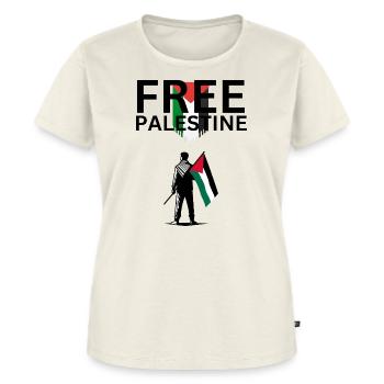 Free Palestine - Frauen Premium Bio T-Shirt - Naturweiß - Vorne - AI Model Female 172 dark (172cm)