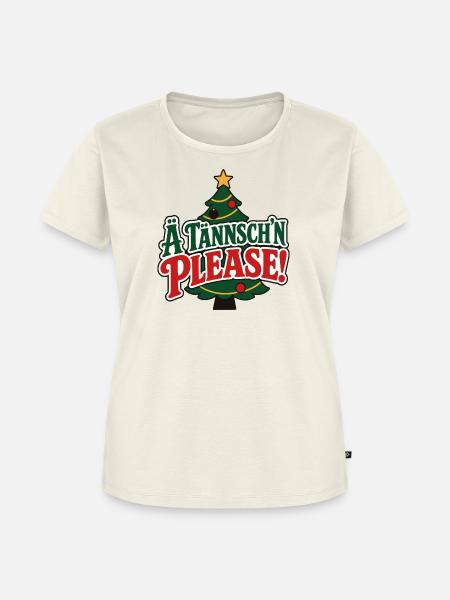 Ä Tännsch'n Please – Christmas Vibes - Frauen Premium Bio T-Shirt - Naturweiß