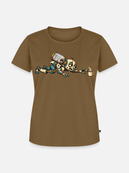 Reservekriecher – Ohne Kaffee kein Antrieb - Frauen Premium Bio T-Shirt - Nussbraun