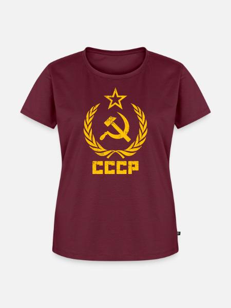 CCCP - UdSSR - Sowjetunion - Russland - Hammer - Frauen Premium Bio T-Shirt - Burgunderrot