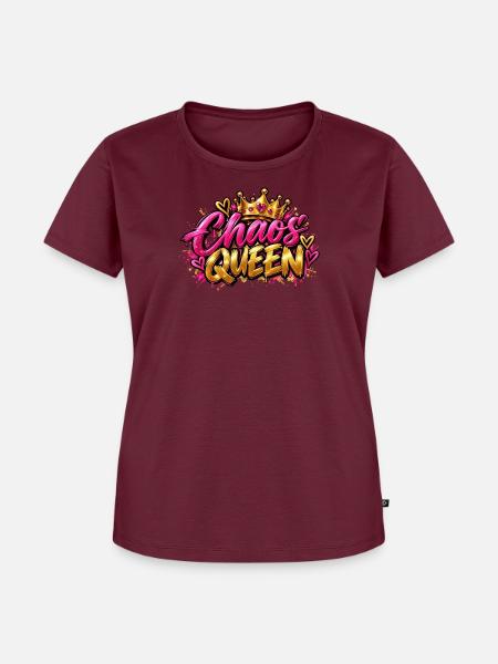 Chaos Königin Graffiti Krone - Frauen Premium Bio T-Shirt - Burgunderrot