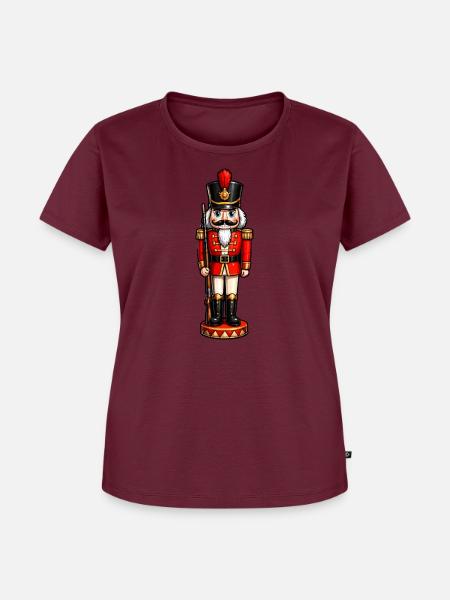 Traditioneller Nußknacker Soldat - Frauen Premium Bio T-Shirt - Burgunderrot