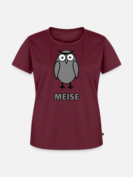 Meise - Frauen Premium Bio T-Shirt - Burgunderrot