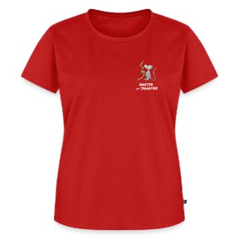 Master of Disaster (Heimwerker-Maus) - Frauen Premium Bio T-Shirt - Rot - Vorne - AI Model Female 172 dark (172cm)