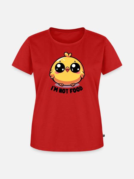 I'm not food - Frauen Premium Bio T-Shirt - Rot