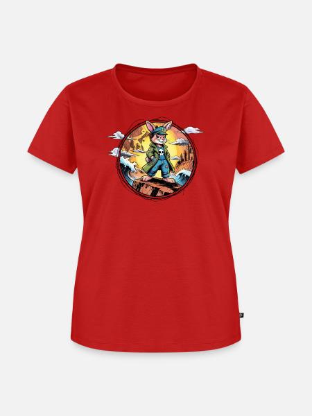 Käpt’n Hoppel Piratenabenteuer - Frauen Premium Bio T-Shirt - Rot