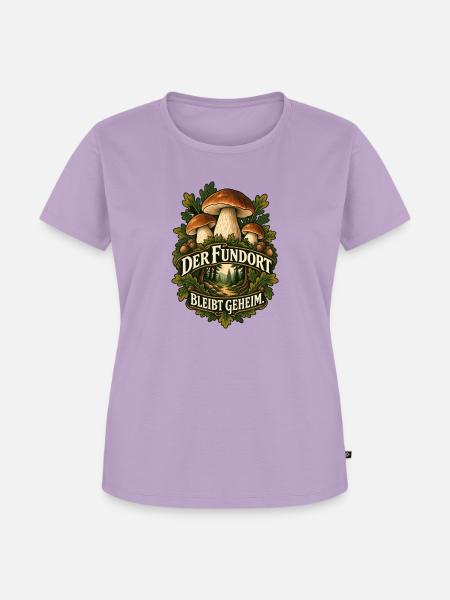 Fundort bleibt geheim Pilzwald - Frauen Premium Bio T-Shirt - Lavendel