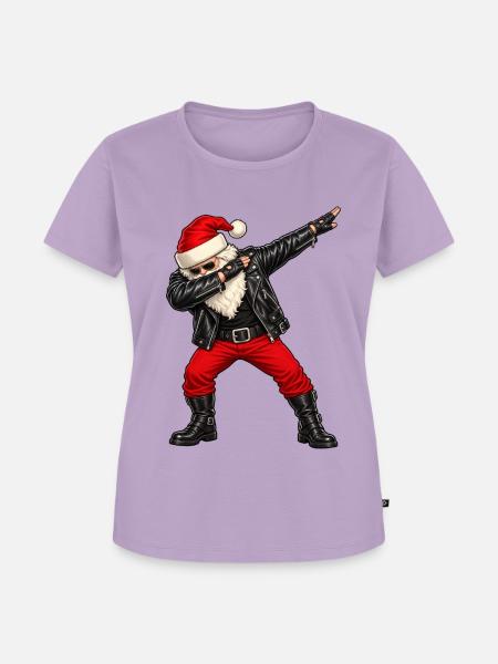 Weichnachten / Weichnachtsmann / Santa Dab - Frauen Premium Bio T-Shirt - Lavendel