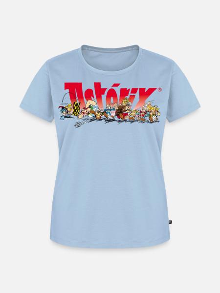 Asterix & Obelix Rennstart - Frauen Premium Bio T-Shirt - Hellblau