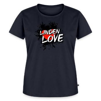 Hannover Linden Love - Frauen Premium Bio T-Shirt - Navy - Vorne - Selfina (174cm)