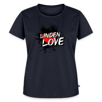 Hannover Linden Love - Frauen Premium Bio T-Shirt - Navy - Vorne - Selfina (174cm)