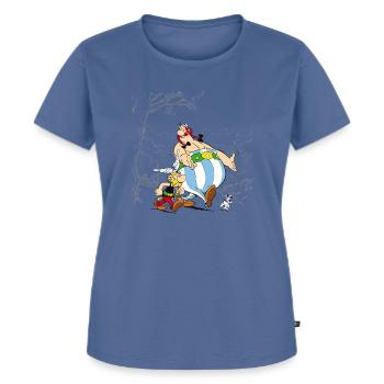 Asterix & Obelix Dogmatix Taking A Walk - Women's Premium Organic T-shirt - stone blue - Front - Selfina (174cm)