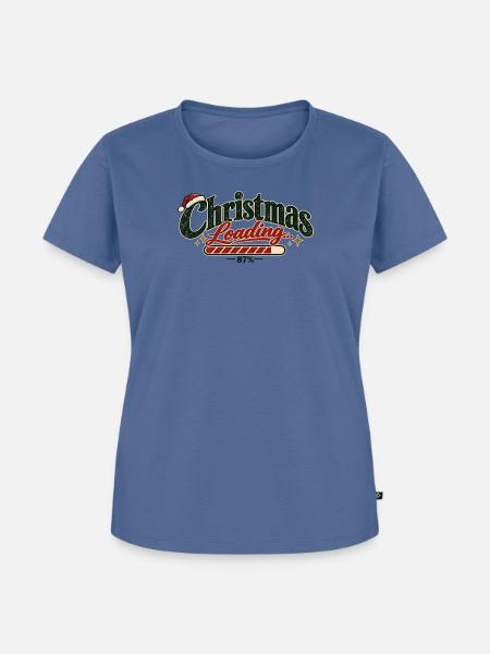 Christmas Loading – Minimalist Christmas - Frauen Premium Bio T-Shirt - Taubenblau