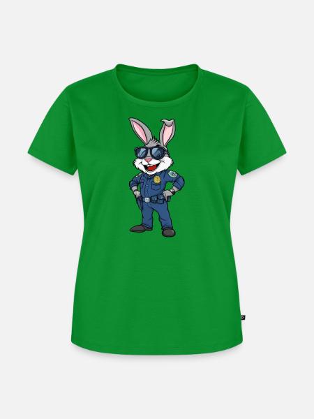 Polizei Hasen Cops - Frauen Premium Bio T-Shirt - Grün